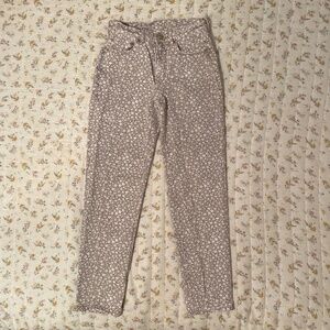 American Eagle Tan/White Floral Jeans